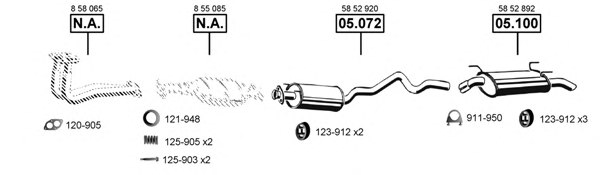 ASMET OP050985 Exhaust System
